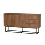 Hanah Home Laxus Takım 20 Juego de Muebles para Sala de Estar Nogal y Negro